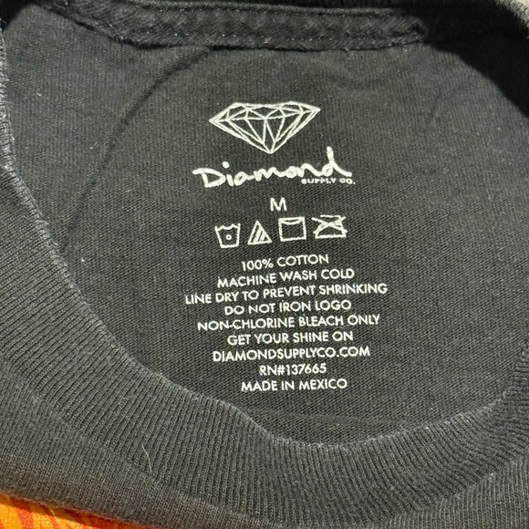 Diamond Supply Co Black and Orange Short Sleeve Tees - Picture 6 of 7